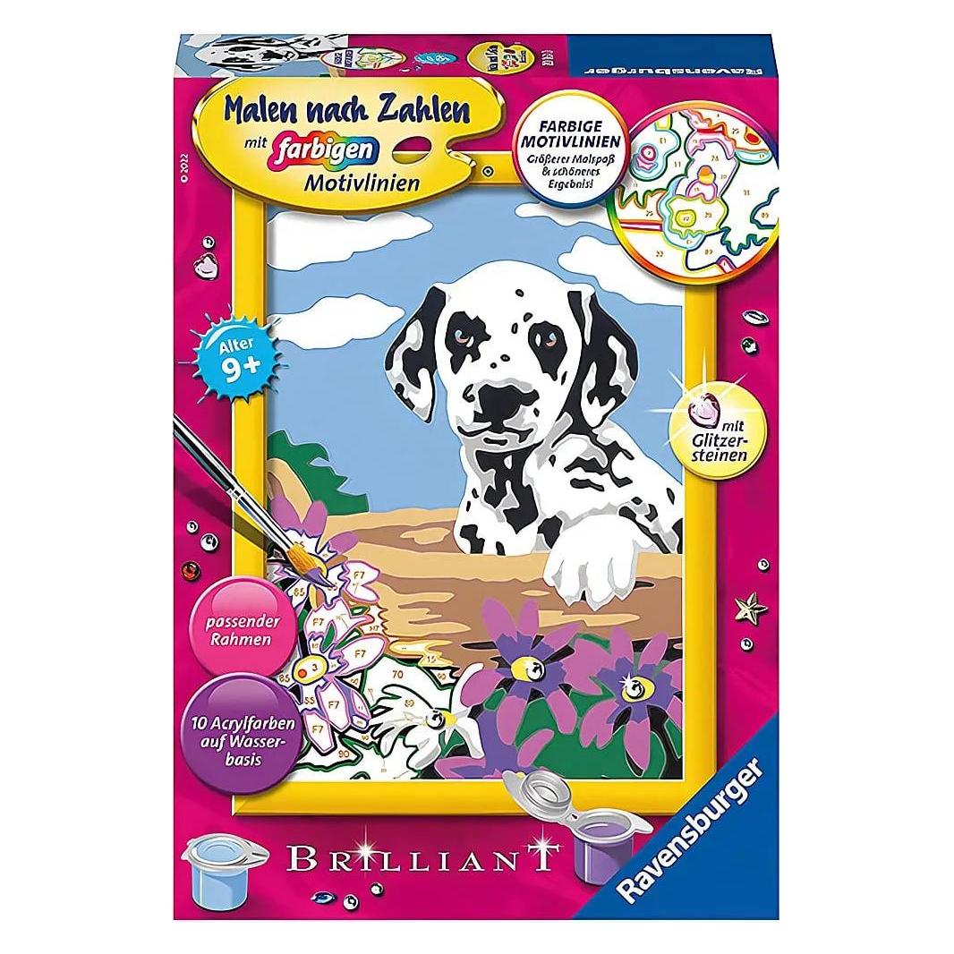 Ravensburger Malen nach Zahlen 20061 - Dalmatiner Welpe - Kinder ab 9 Jahren (00.020.061)