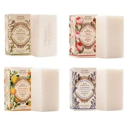 PANIER DES SENS Stückseifen Set Rose,Verbene, Provence, Lavendel 4x 150g