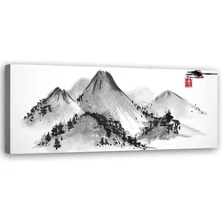 WANDBILD japanische berge