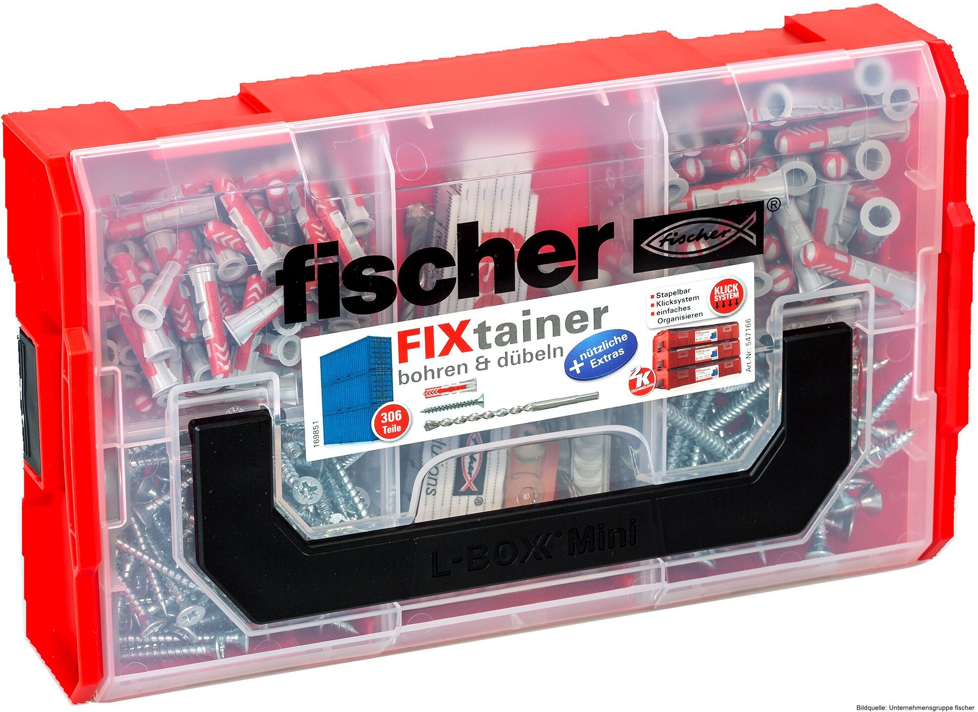 fischerwerke fischer FixTainer - bohren und dübeln, 306-teilig