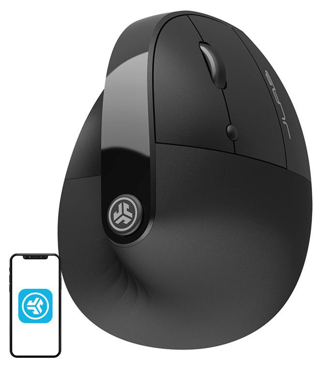 JLab JBUDS ERGONOMIC Draadloze Muis met Bluetooth en RF, 2400 DPI, Zwart