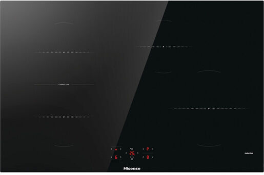 Hisense HI8421BSC Nero Da incasso 80 cm Piano cottura a induzione 4 Fornello(i)