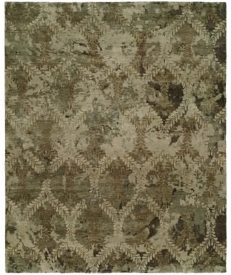 KALATY Transitional Multi-Colored Hand-Knotted Wool Area Rug
