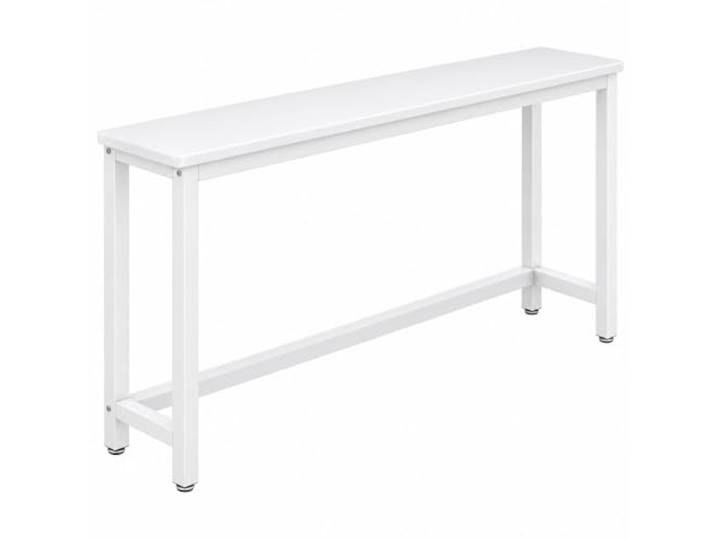 Heizkörperabdeckung Heizkörperverkleidung Konsolentisch den Eingangsbereich Schmales Regal mit 1 Ebene, Schmaler Tisch hinter dem Sofa, Verstärkter Stahlrahmen(White,80x30cm/31x12in)