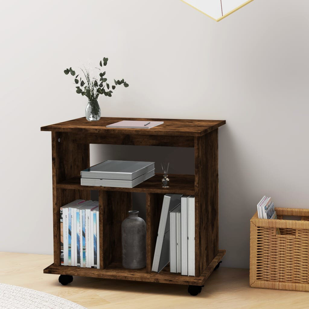Latitude Run Arienna End Table Smoked Oak 60cm H X 60cm W X 45cm D