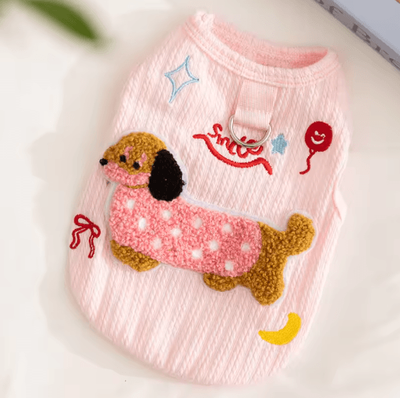 Inspire Picks CozyPup Warm Small Dog Clothes Vest For Puppies & Cats pink xl