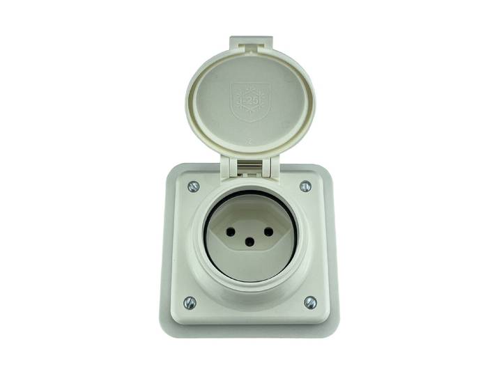 Mica Nass Steckdose 1x Typ 13 Gr.1x1 UP Mica Nass Ip55 weiss