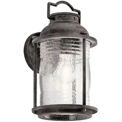 Elstead Lighting Ashland Bay Wandleuchte Medium E27 verwittertes Zink IP44