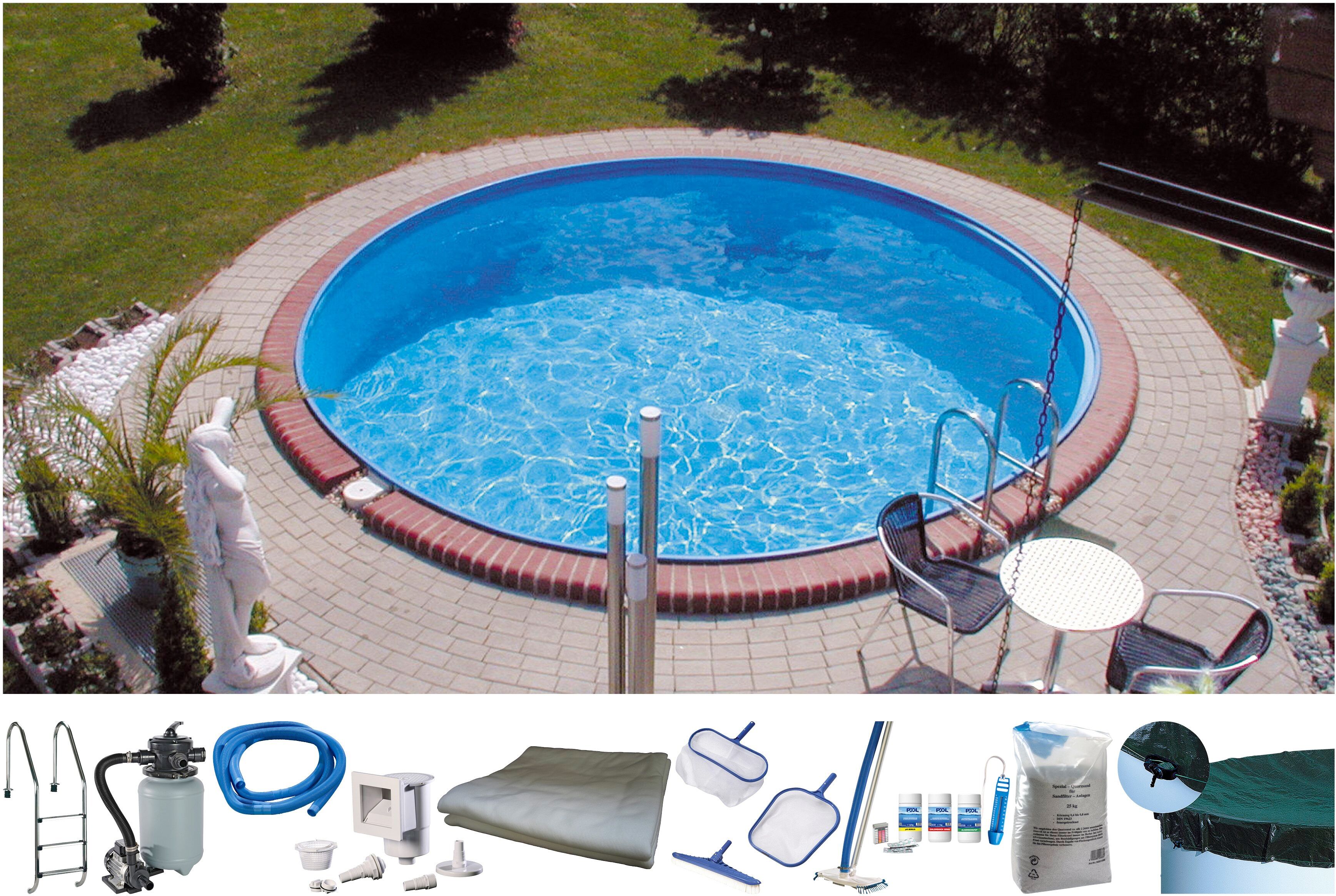 Rundpool MY POOL BWT "PREMIUM", weiß, H:135cm Ø:500cm, Schwimmbecken, Rundpool, Tiefe 1,35 m, in versch, Größen erhältlich