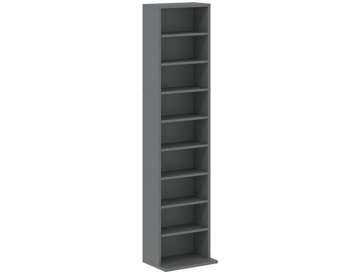 Meuble de rangement cd et dvd 9 compartiments gris