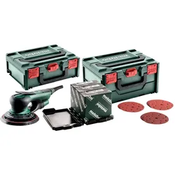 Metabo Exzenterschleifer SXE 150-2.5 BL Set mit metaBOX Schleifmittel-Set "multi-hole", 150 mm, für - 691037000