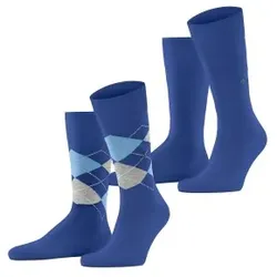 Burlington 2P Everyday Mix Cotton Sock Royalblau Gr 40/46 Herren