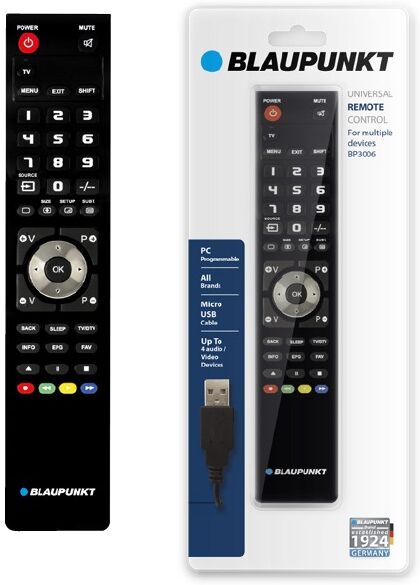 Comando TV/SAT/TDT/DVD/VCR 4:1 Programável p/ PC - BLAUPUNKT