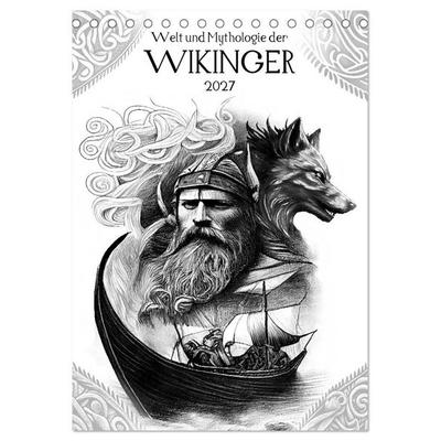 Welt und Mythologie der Wikinger (Tischkalender 2027 DIN A5 hoch), CALVENDO Monatskalender