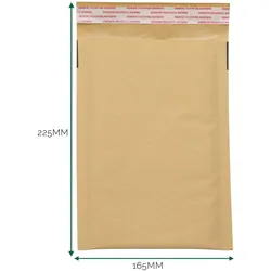 Kraft Padded Bubble Envelope (165x225+40mm)