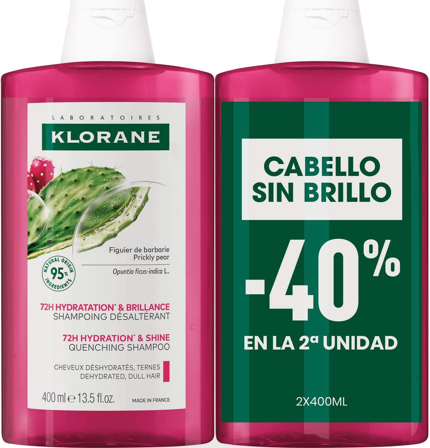 Klorane Champú Higo de Barbaria 2x400ml