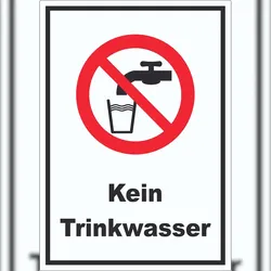 HB-Druck Kein Trinkwasser Aufkleber Nicht Trinken A4 (210x297mm)