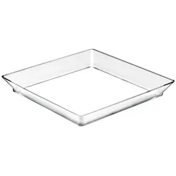 MONOUSO - Mehrweg Tablett "Medium" Transparent 13x13 cm (12 Stück)