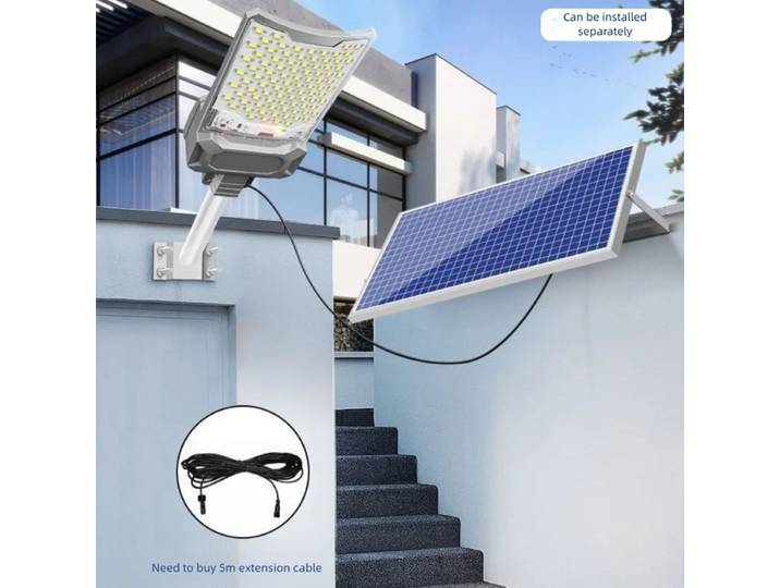 Lampes solaires de rue haute puissance 10000W, étanches, pour extérieur, éclairage de sécurité, pour cour, jardin, parking, éclairage du crépuscule à l'aube
