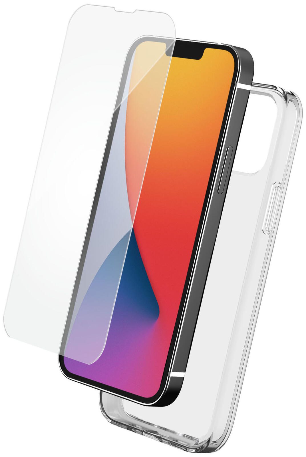 BigBen Handy-Cover Tasche+Glas für iPhone 14 transparent BC484868