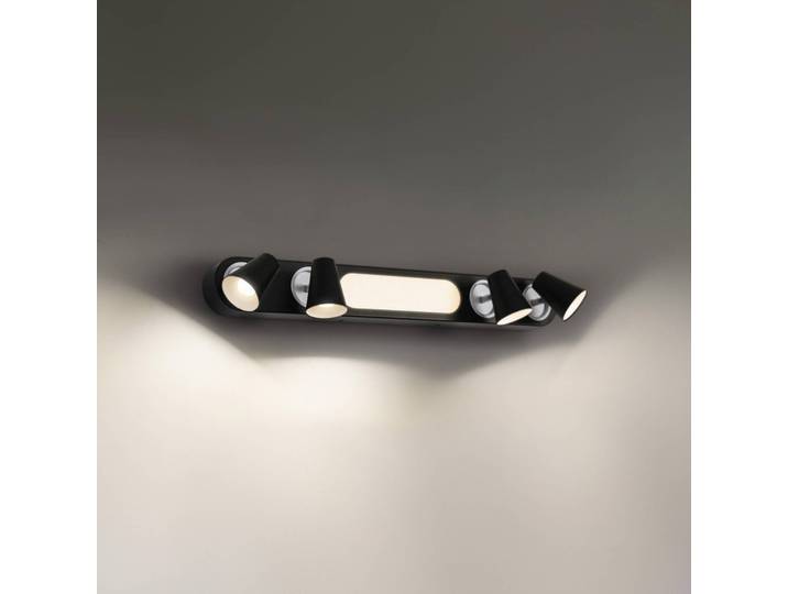 LEDVANCE LED-Deckenleuchte Neptune, 4 Spots, schwarz Neptune, schwarz, für Wohn- / Esszimmer, Metall