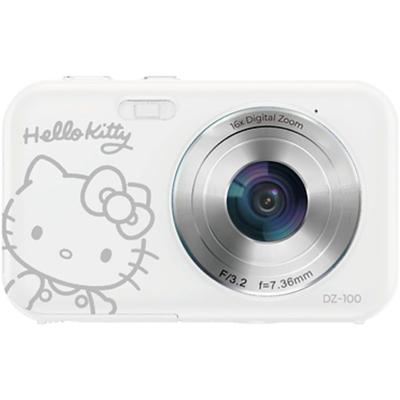 YASHICA Kompaktkamera "DZ-100 Hello Kitty", weiß, B:9,2cm H:5,8cm T:2,4cm, Fotokameras