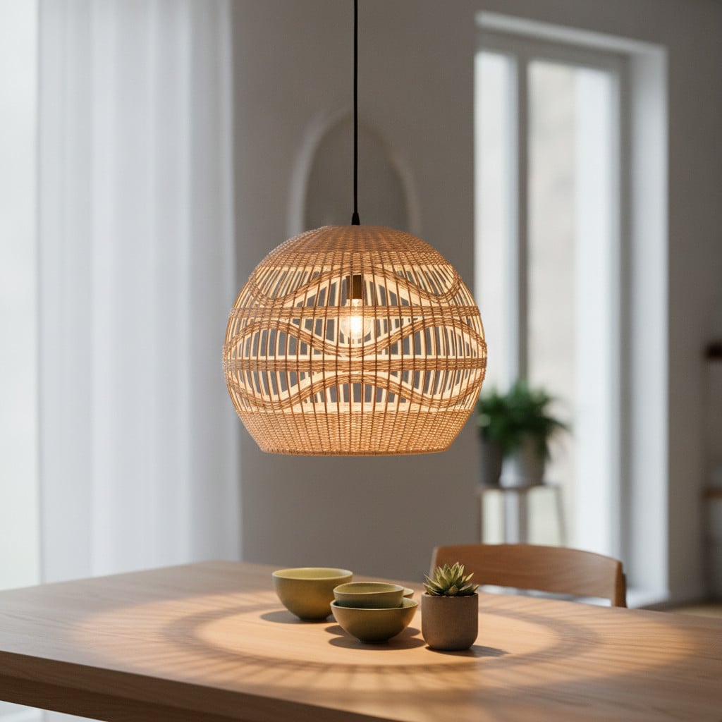 Lyora Marlo Rotan Hanglamp Bol - Beige