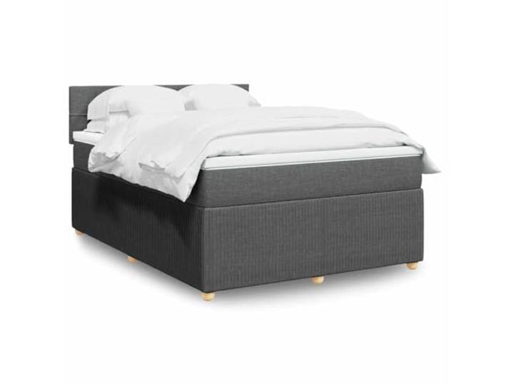 RJPLMFV Lattenrost mit Matratze, 140 x 190 cm, dunkelgrau, Stoff Individuelle Taschenfedern, abnehmbarer waschbarer Topper, atmungsaktives Polyester, individuelle Unterstützung