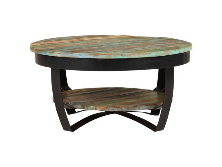 Vendre à perte - Table basse Table latérale Bois massif de récupération 65x32cm 2006317
