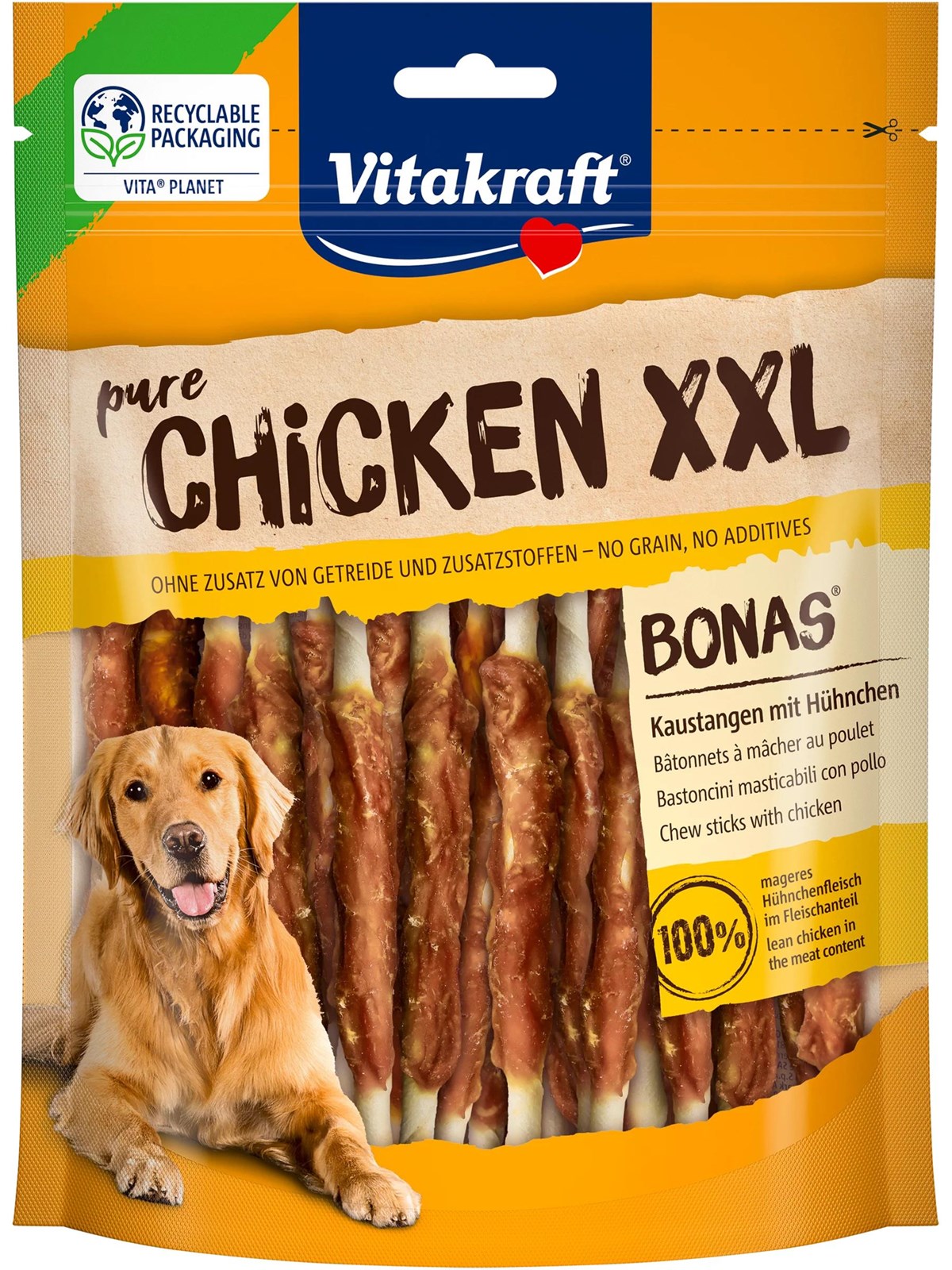 Vitakraft Pure Chicken Bonas XXL Kaustangen mit Hühnchen 200g