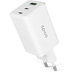 Epico UltraBoost GaN 65W Wall Charger EA65 - white (65 W, 2 Ports), USB Ladegerät, Weiss