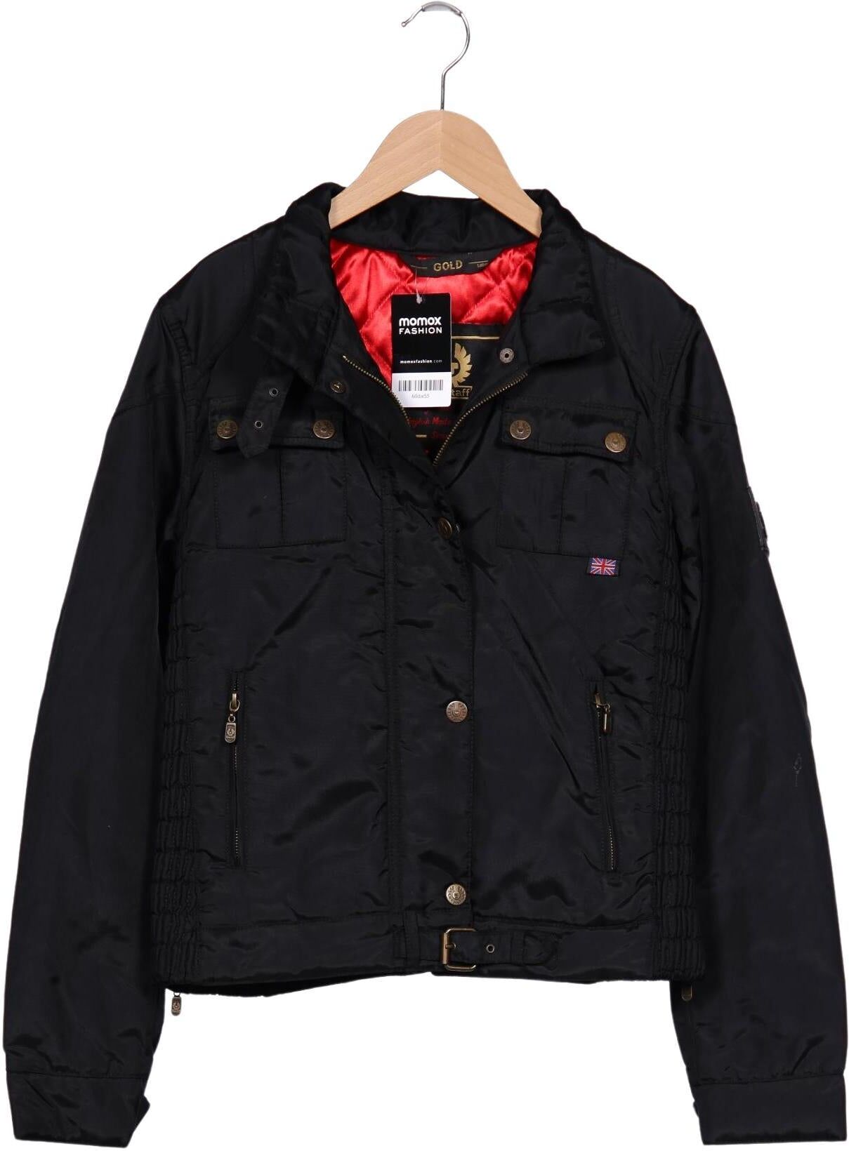 Belstaff Damen Jacke, Schwarz, Gr. M, Synthetik - Second Hand