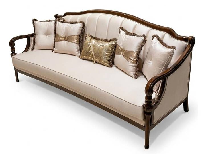 JVmoebel 3-Sitzer Sofa Beige Modern Stil Wohnzimmer Raffiniert Zeitlos Elegant, 1 Teile