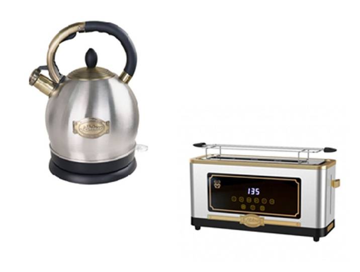 Kaiser Küchengeräte Wasserkocher Wasserkocher WK 2000 R +T 4000 R Retro-Toaster