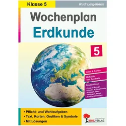 Wochenplan Erdkunde / Klasse 5, Schulbücher von Rudi Lütgeharm