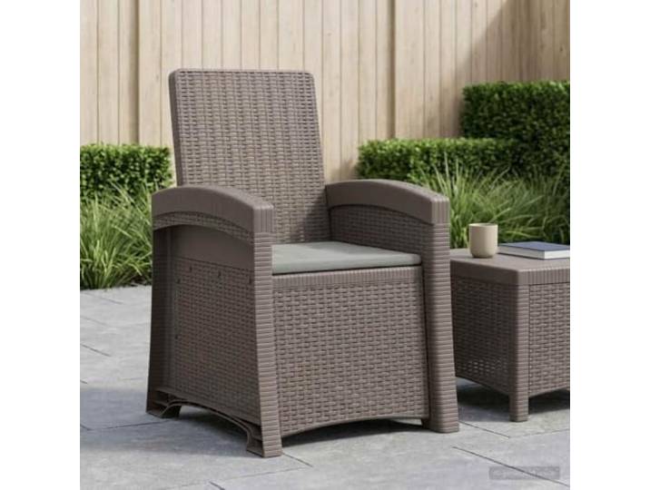 HPUYRFG Verstellbarer Liegesessel Garten Rattan-Optik Hellgrau PP Outdoor 3-fach verstellbare Rückenlehne, wetterbeständig, pflegeleicht, für Terrasse Balkon Garten