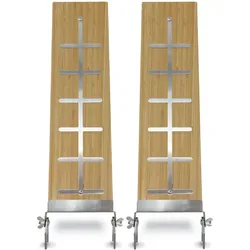 Grillfürst Flammlachsbrett Bambus - 140 mm - Schraub-Variante 2er Set