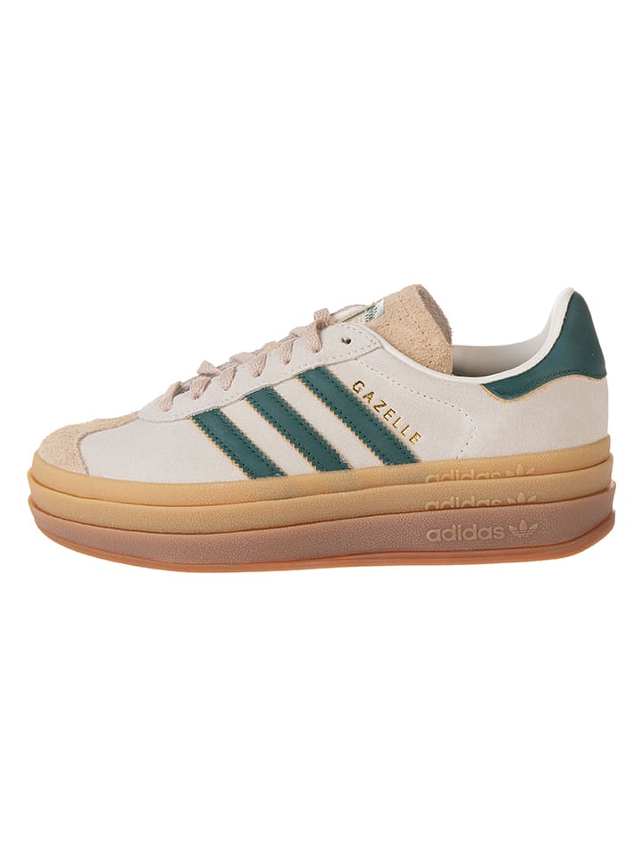 adidas Sneakers "Gazelle Bold Magic" in Beige/ Grün - 40