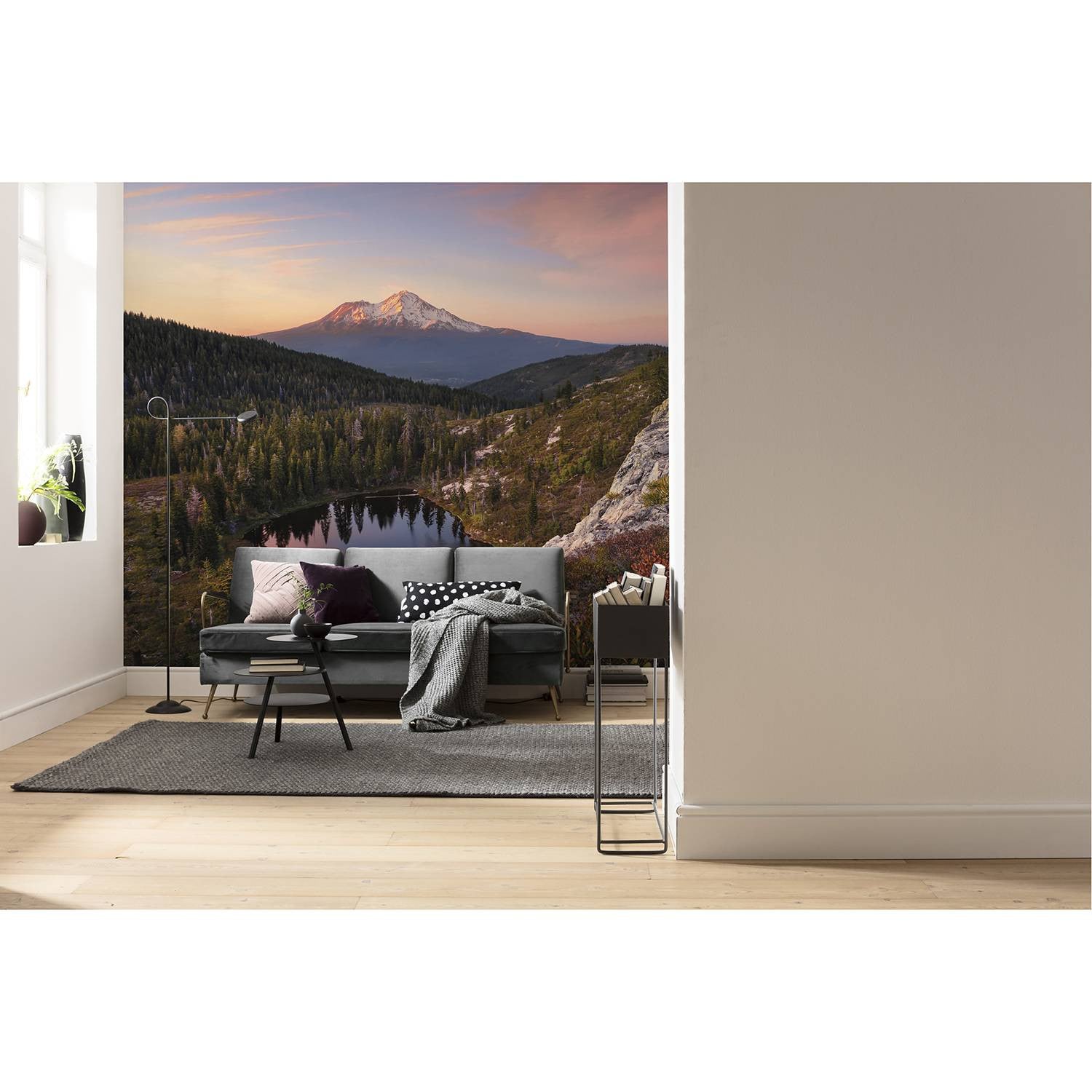 home24 Fotobehang Between the Light, Abstract Modern Mural, Multicolour, B: 450 cm, H: 280 cm