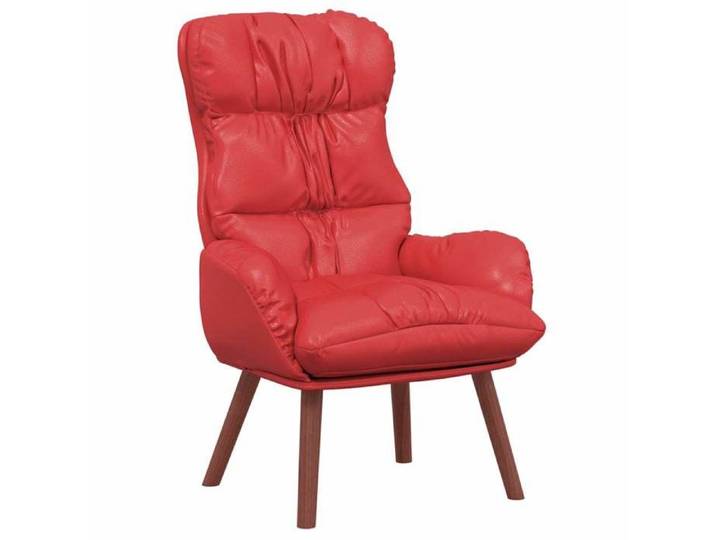 “Winter Sale TOP Fauteuil Chaise de relaxation Rouge - Fauteuil relaxant Rouge 69x74x93cm Faux cuir PRO67164