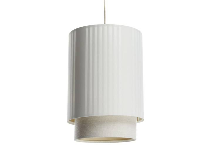 Onzeno Hängeleuchte Weiß 25/105 cm, Kunststoff, E27, 0.4x105x30 cm, Lampen & Leuchten, Innenbeleuchtung, Hängeleuchten, Pendelleuchten