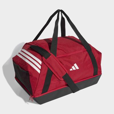 Sporttasche ADIDAS PERFORMANCE "TIRO MEDIUM DUFFELBAG MIT BODENFACH", team power rot 2, weiß, Obermaterial: 100% Polyester, Taschen Sporttasche