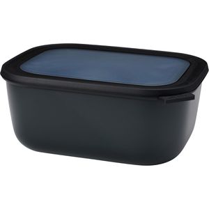 Mepal Frischhaltedose Cirqula eckig, aus Kunststoff, 3 Liter, Multischüssel, Nordic black, luftdicht