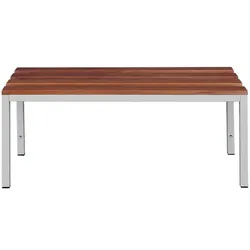 Sitzbank, 400 x 1000 x 400 mm, lichtgrau/buche
