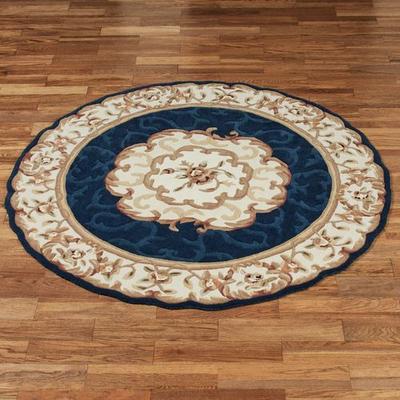 Nourison / Exclusives "Evalina Round Rug, 5'6"" Round, Navy"