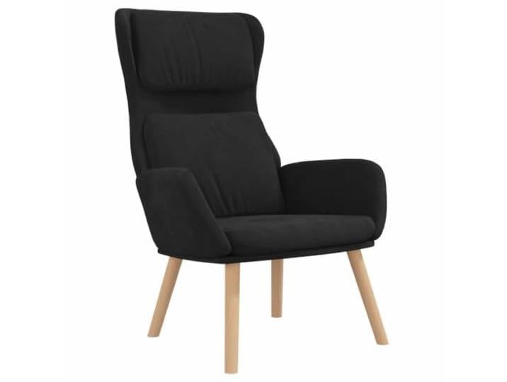 GHVBNMF Relaxsessel Schwarz Samt Fernsehsessel Polstersessel Wohnzimmer Ergonomischer Ruhesessel mit weicher Polsterung und Massivholzbeinen für Ihr Schlafzimmer oder Ihre Leseecke.