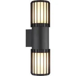 Außenwandleuchte Wandlampe Außenbereich Up-Down Anthrazit Fassade H 38 cm