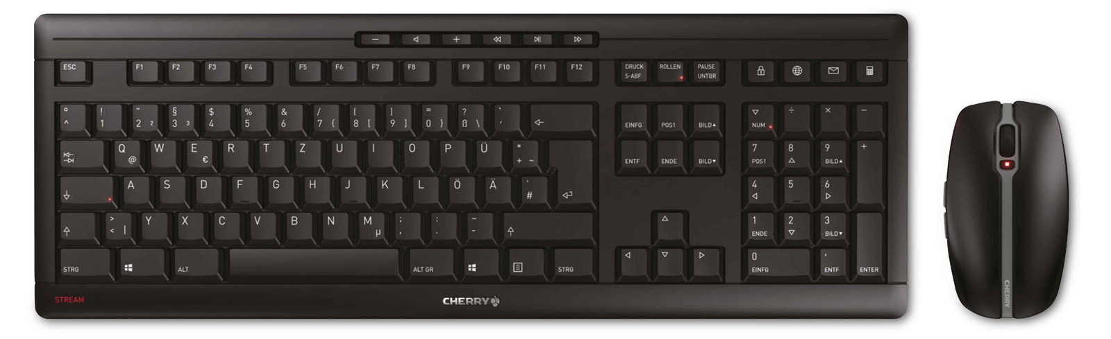 Cherry JD-8560DE-2 Stream Desktop Recharge Draadloze Desktop Set zwart