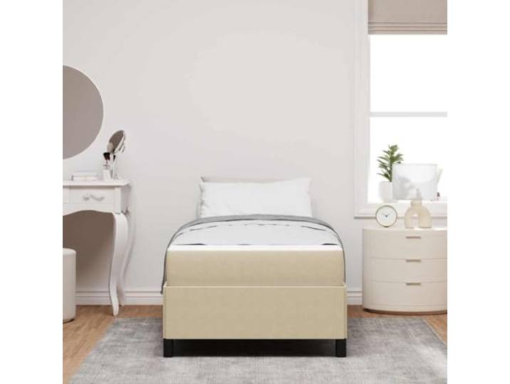 KTHLBRH Großes Einzelbett grau hellgrün 100 x 200 cm mit Matratze Atmungsaktiver Stoff, Holzrahmen, Taschenfedern, modernes Design