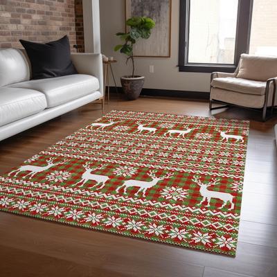Addison Rugs Machine Washable Indoor/ Outdoor Christmas Sweater Chantille Rug